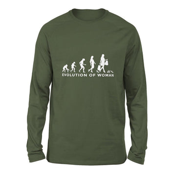 Female Evolution Men/Unisex Drop Shoulder Sweatshirt in Military Green color